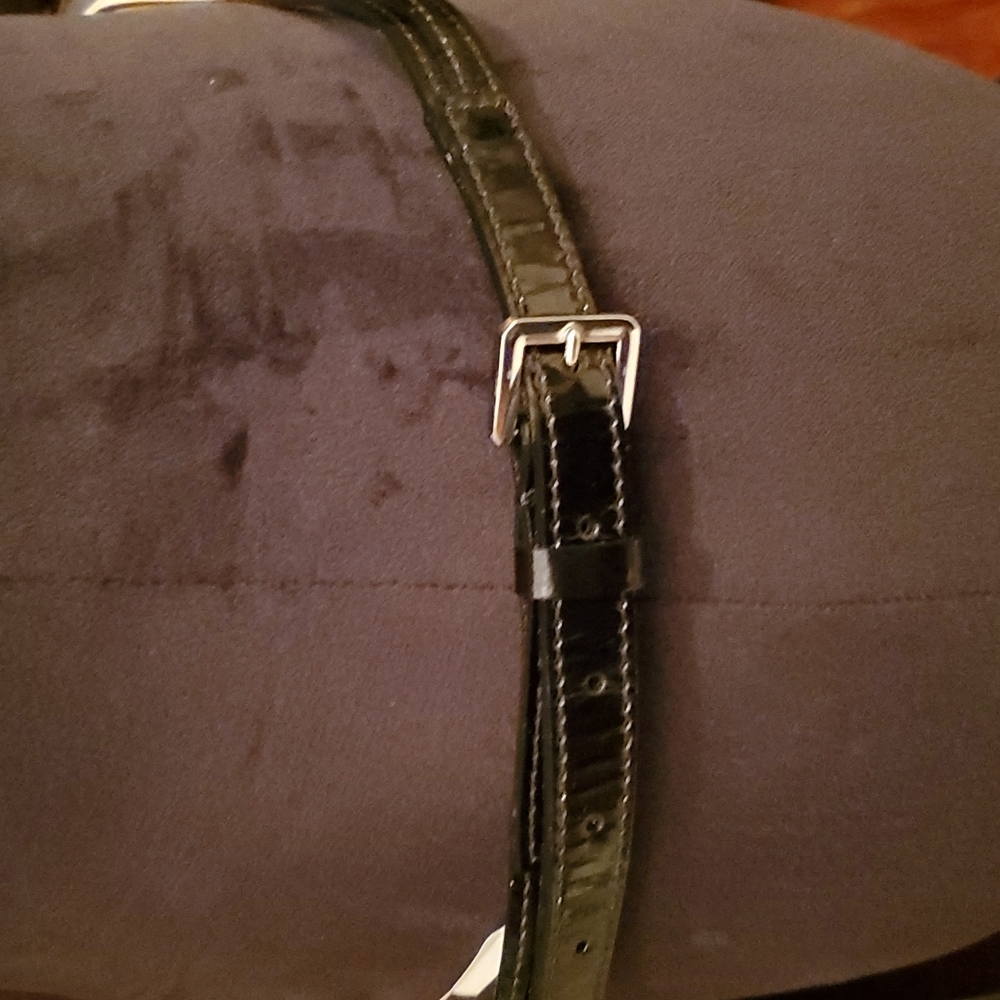 J Crew women's leather belt size L new 3 strands thin belt